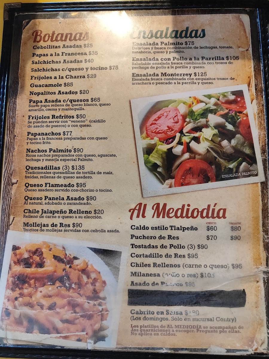El Palmito Restaurant tacos Menu - Image 2