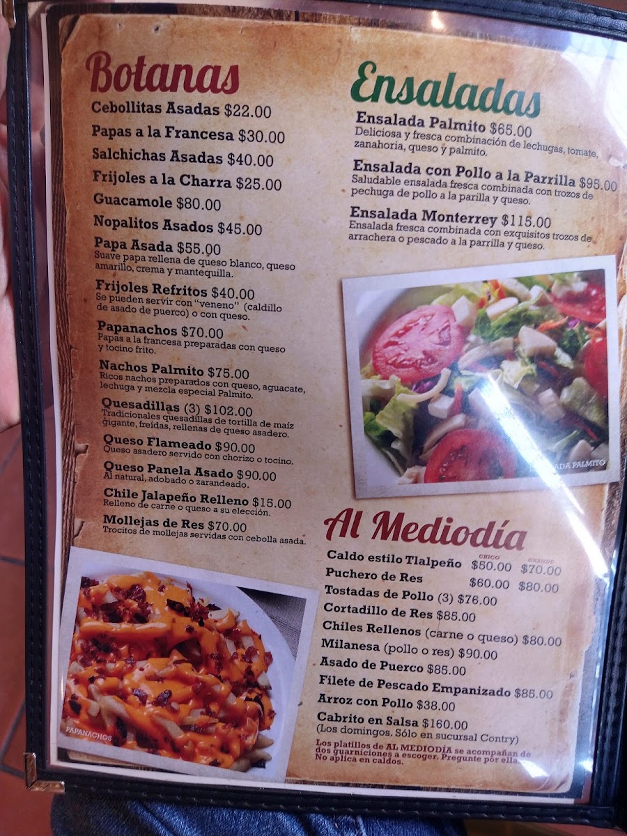 El Palmito Restaurant tacos Menu - Image 3