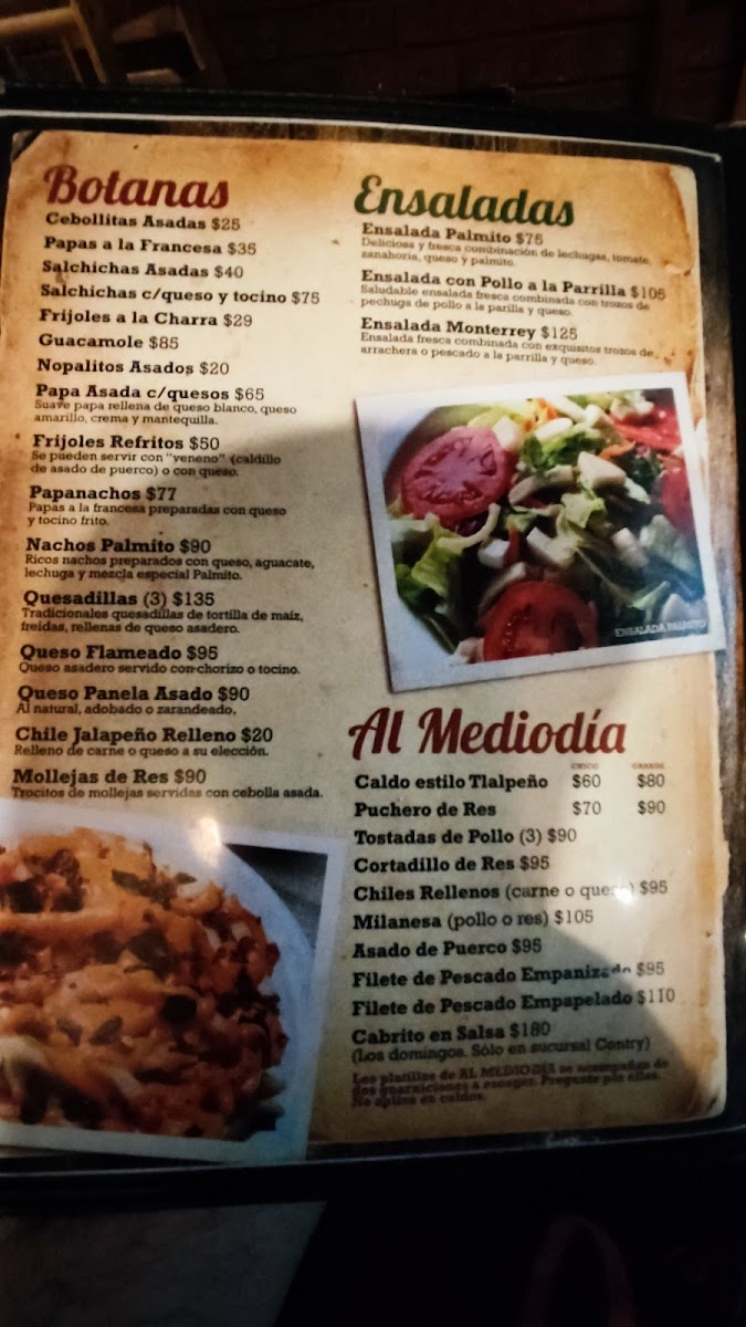El Palmito Restaurant tacos Menu - Image 4