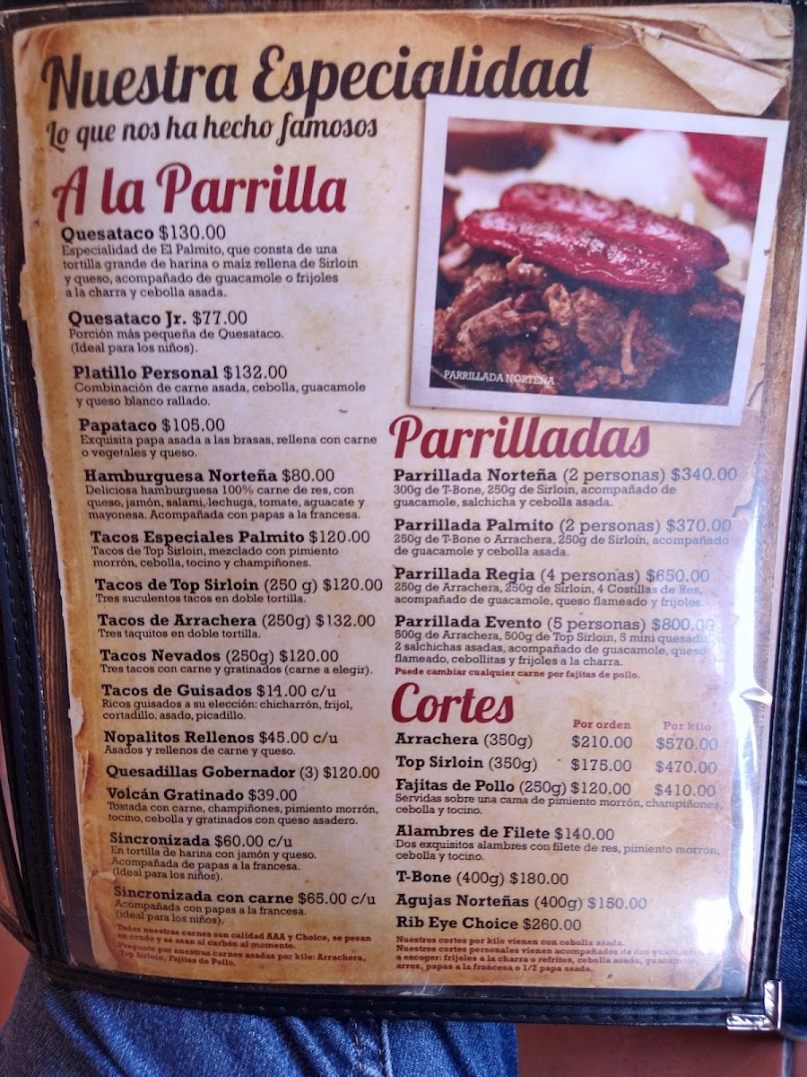 El Palmito Restaurant tacos Menu - Image 5